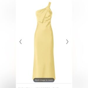 Showpo CARMELLA MIDI DRESS - ONE SHOULDER TWIST DETAIL DRESS IN BUTTER YELLOW
